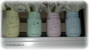 Distressed Spring Mason Jars