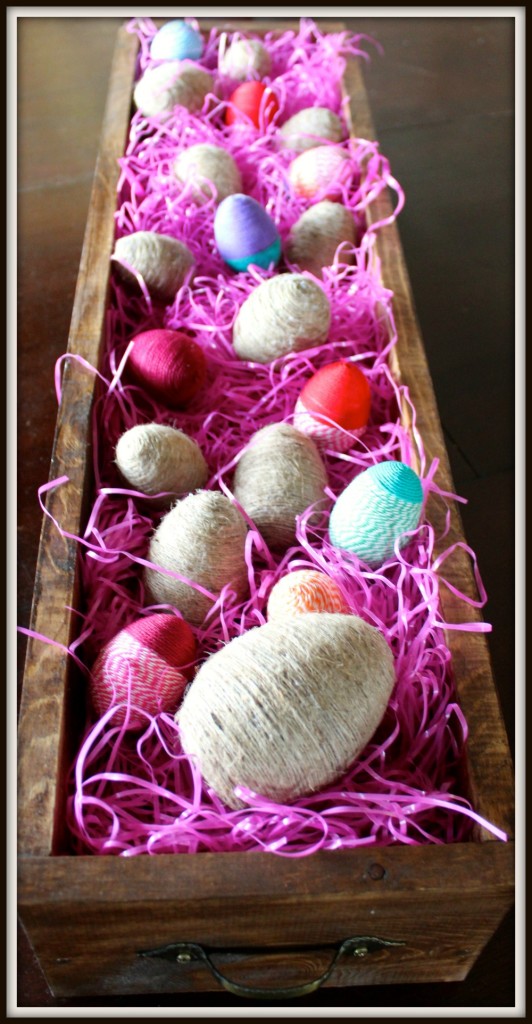 Twine Wrapped Easter Eggs