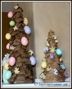 Easy DIY Burlap Easter Tree 