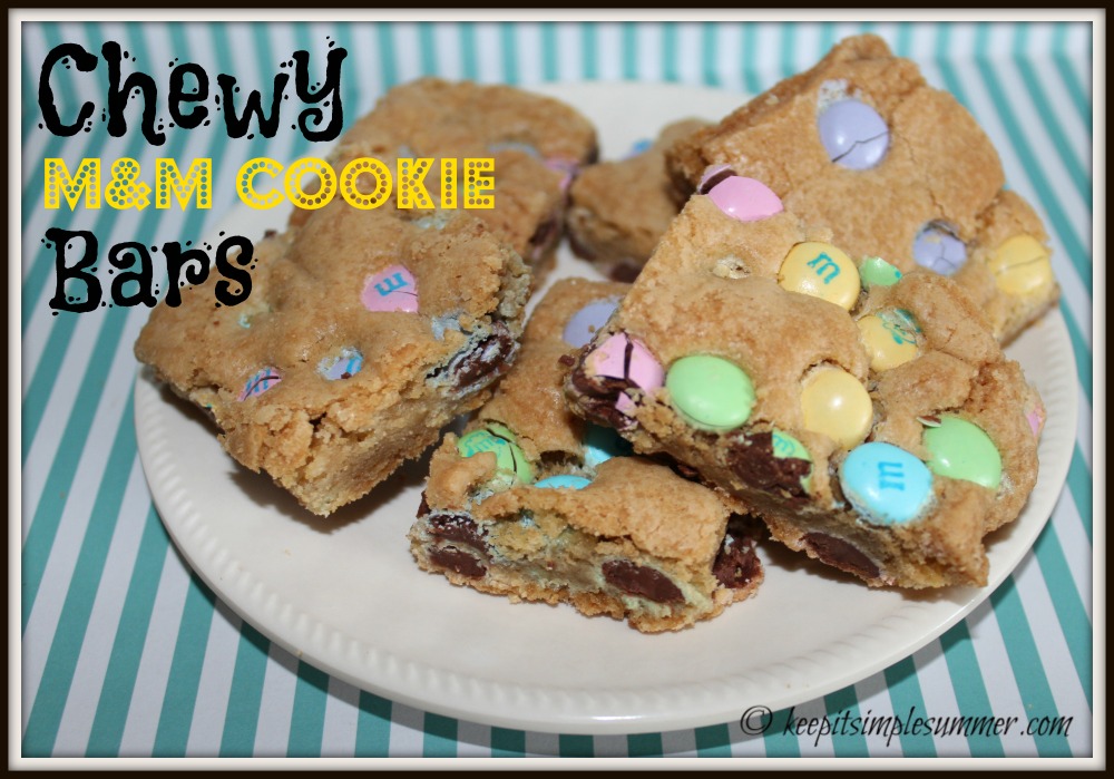 Thick and Chewy M&M Bars